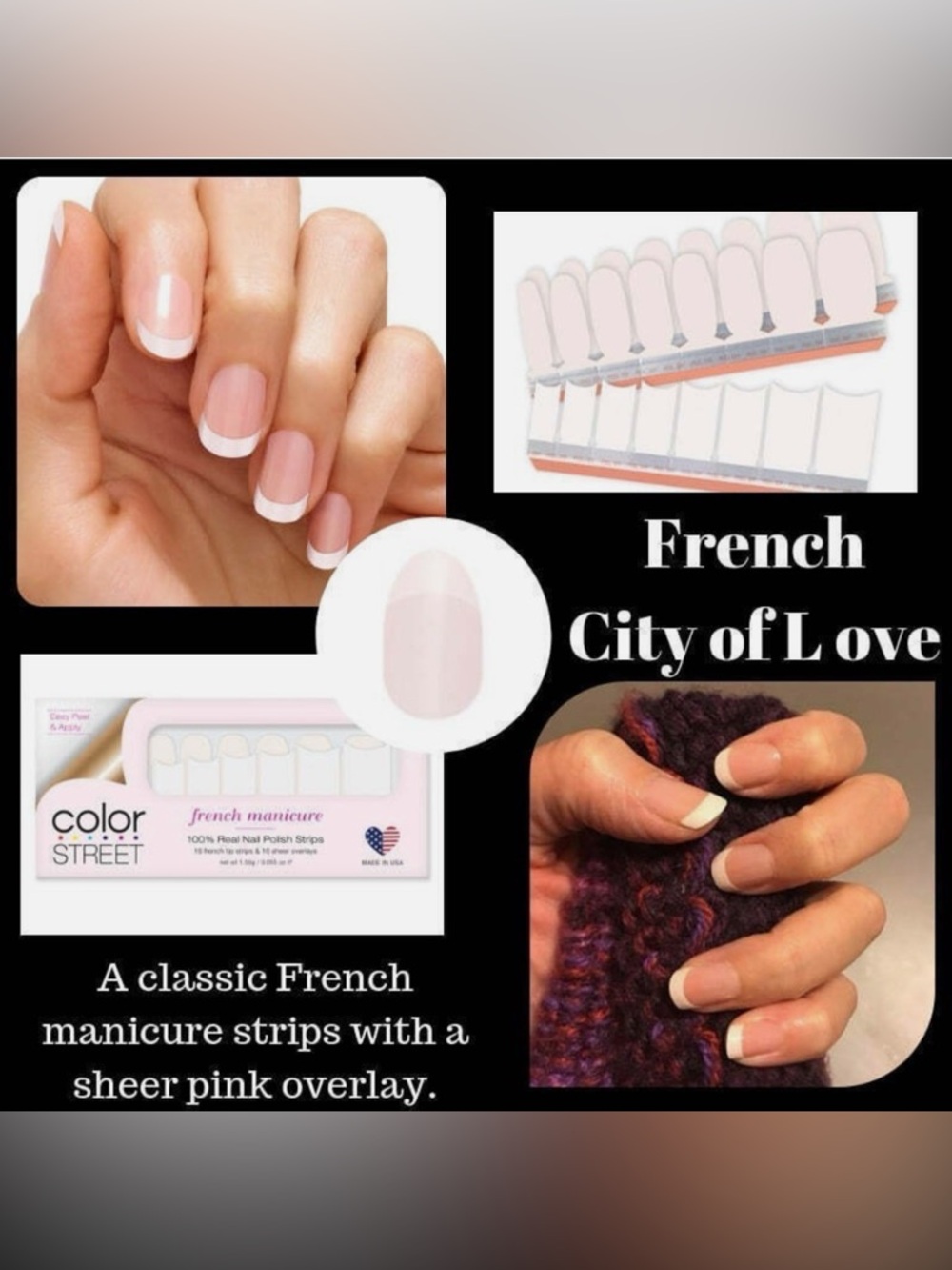 Color Street French Manicure Strips: City Of Love